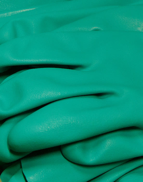 Green protective gloves